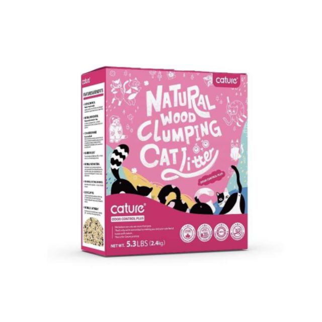 Cát gỗ nén cho mèo cature odor control túi 6lít 2.4kg