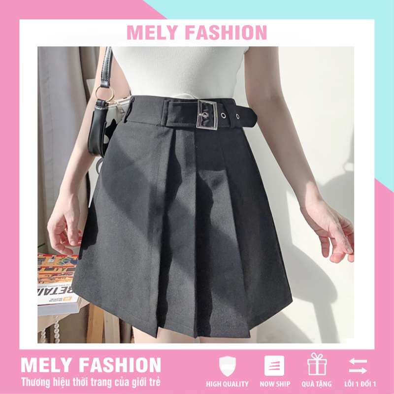 Chân váy tennis xếp ly chữ A dáng ngắn phối đai cá tính trẻ trung năng động sang trọng vô cùng tôn dáng Mely Fashion CV08