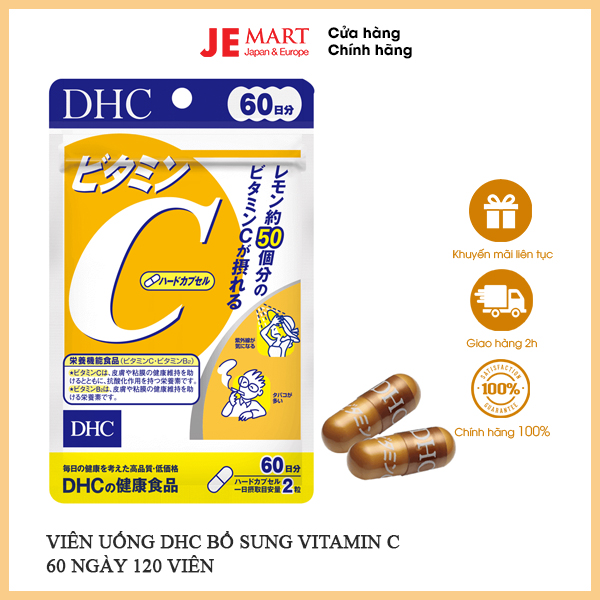 DHC vitamin C gói 60 ngày bổ sung 1000mg vitamin C - Jemart hàng chuẩn Nhật