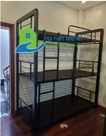[HCM] Giường sắt ba tầng nhiều màu Bảo An kích thước 1m2x1m2x1m2