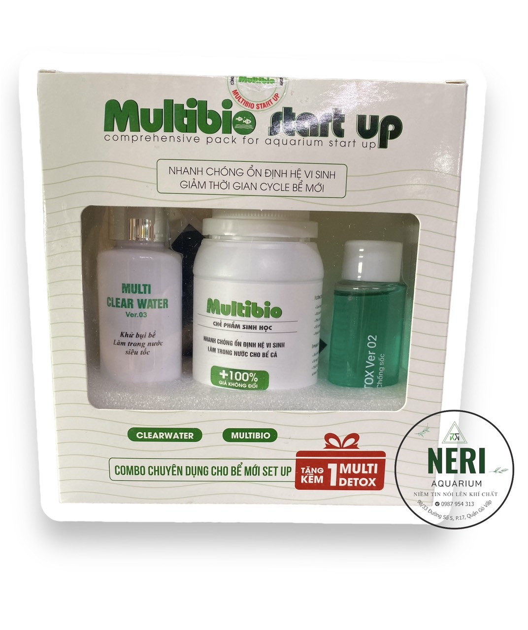 Bộ Vi Sinh Multibio Start Up - multi bio combo xử lý nước cho bể thuỷ sinh cá cảnh mới startup extra vi sinh