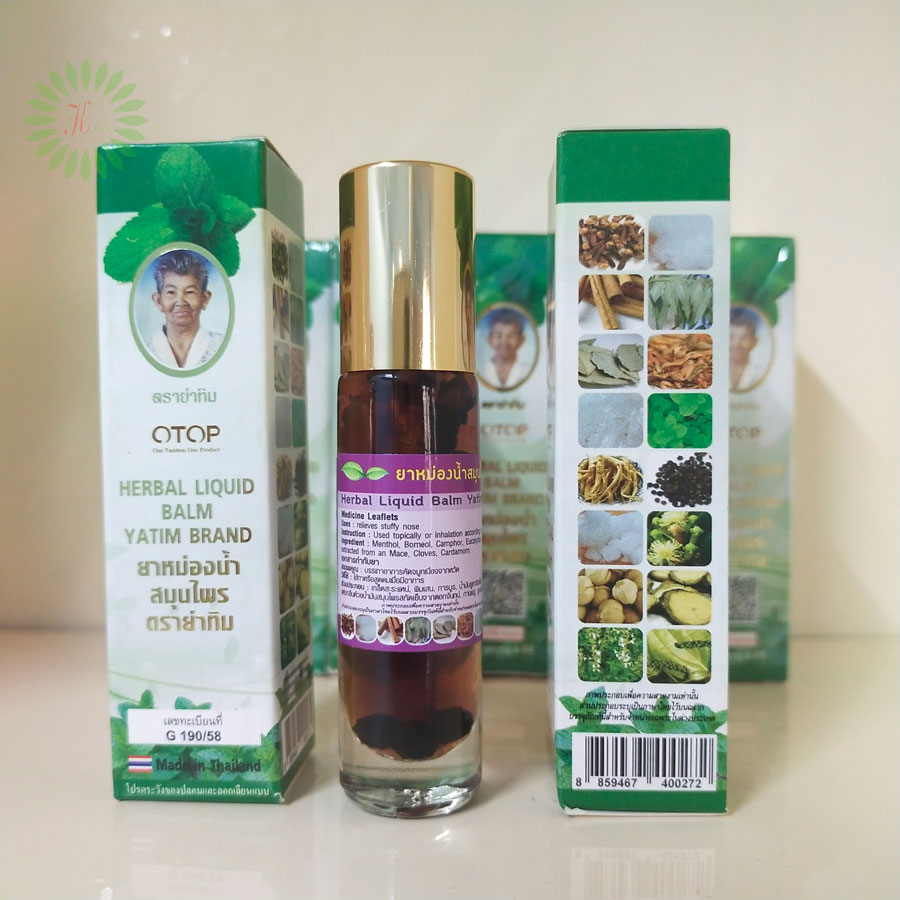 Dầu lăn 16 vị thảo dược Thái Lan 8ml - Chính hãng