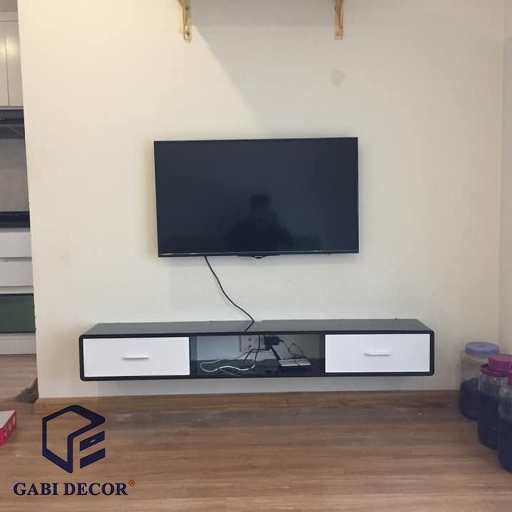 Kệ TiVi Treo Tường 2 Ngăn Kéo