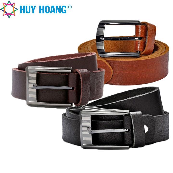 Dây nịt nam da bò 1 lớp Huy Hoàng nhiều màu ( màu da bò LS4104 Đen LS4105 nâu-LS4106 )