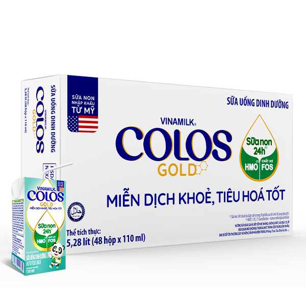 Sữa Uống Dinh Dưỡng Vinamilk ColosGold - Thùng 48 hộp x 110ml ( cho trẻ trên 1 tuổi)