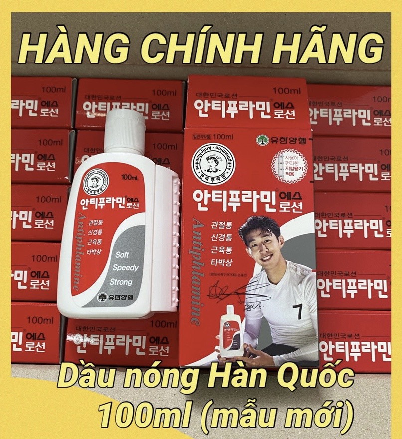 [Hàng Thật Cách Phân Biệt] Dầu Nóng Xoa Bóp Hàn Quốc Antiphlamine 100ml nhập khẩu từ Hàn Quốc