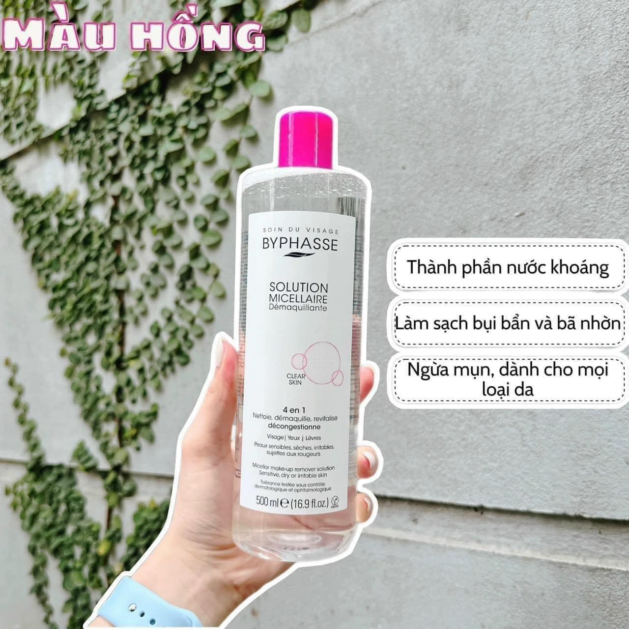 Nước tẩy trang Byphasse Micellar Make-up Remover Solution 500ml