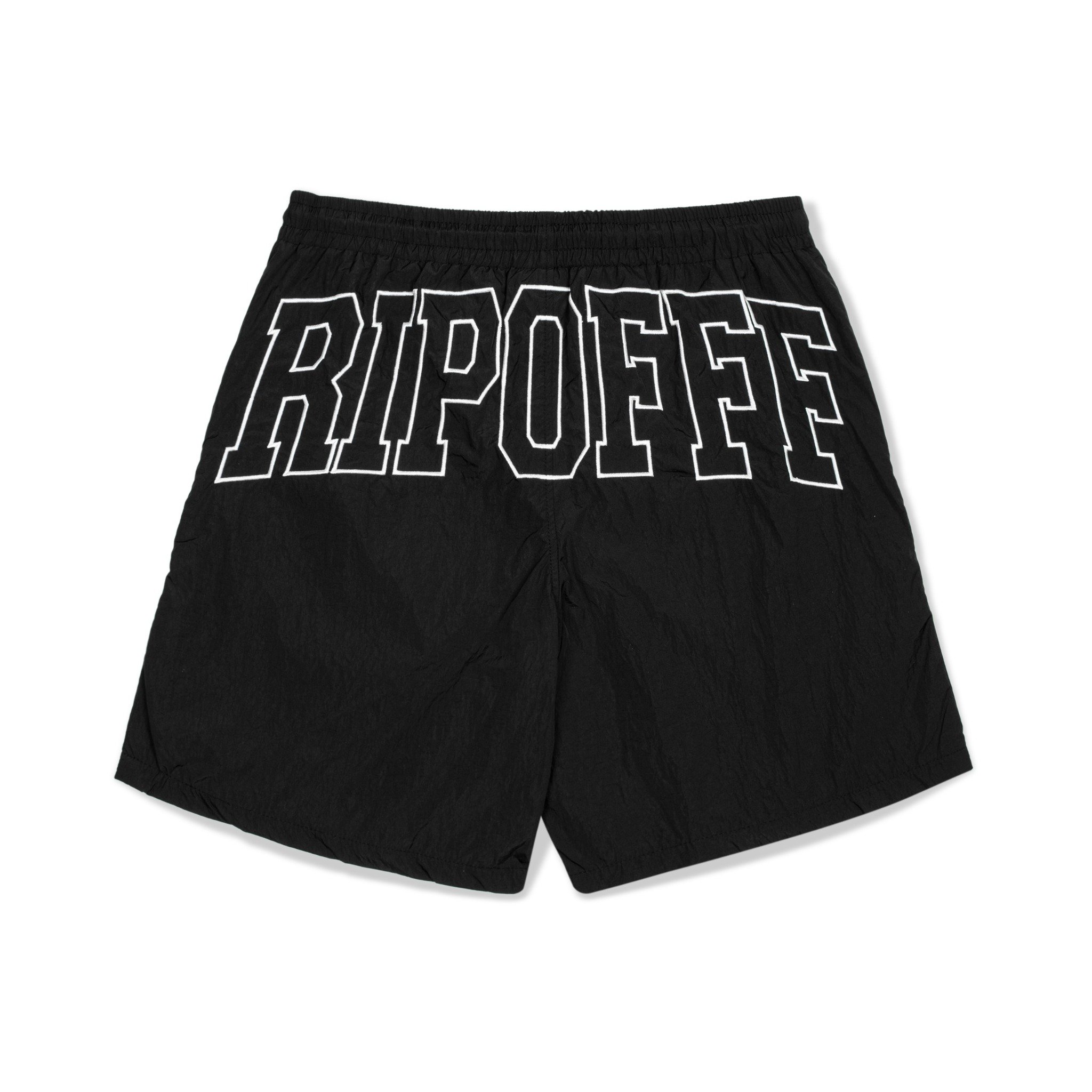 Ripofff nylon short big logo - black
