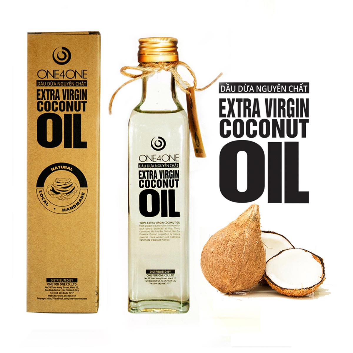 Dầu Dừa Nguyên Chất One4One 250ml - Extra Virgin Coconut Oil