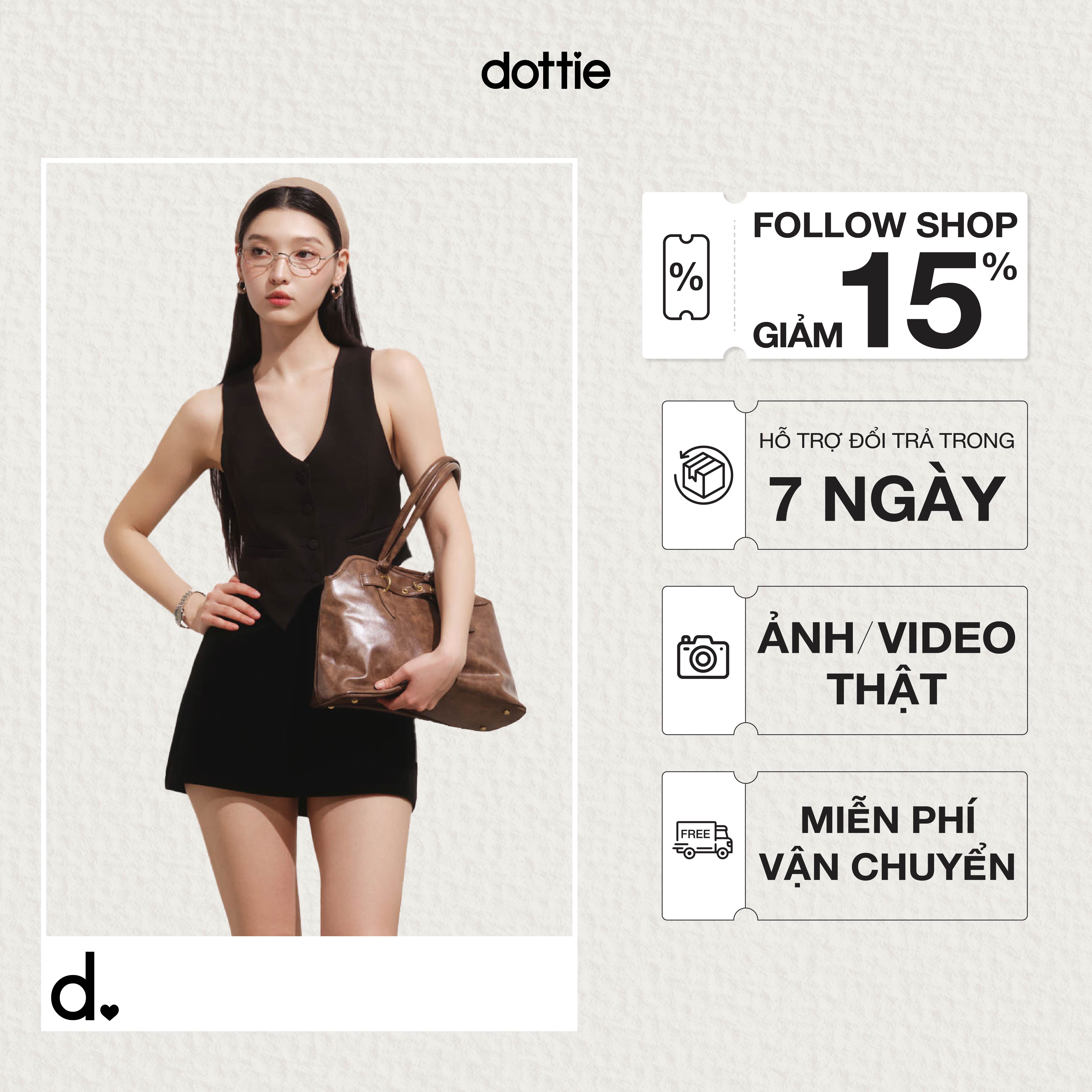 DOTTIE - Áo gi lê dáng lửng - Đen - T0748