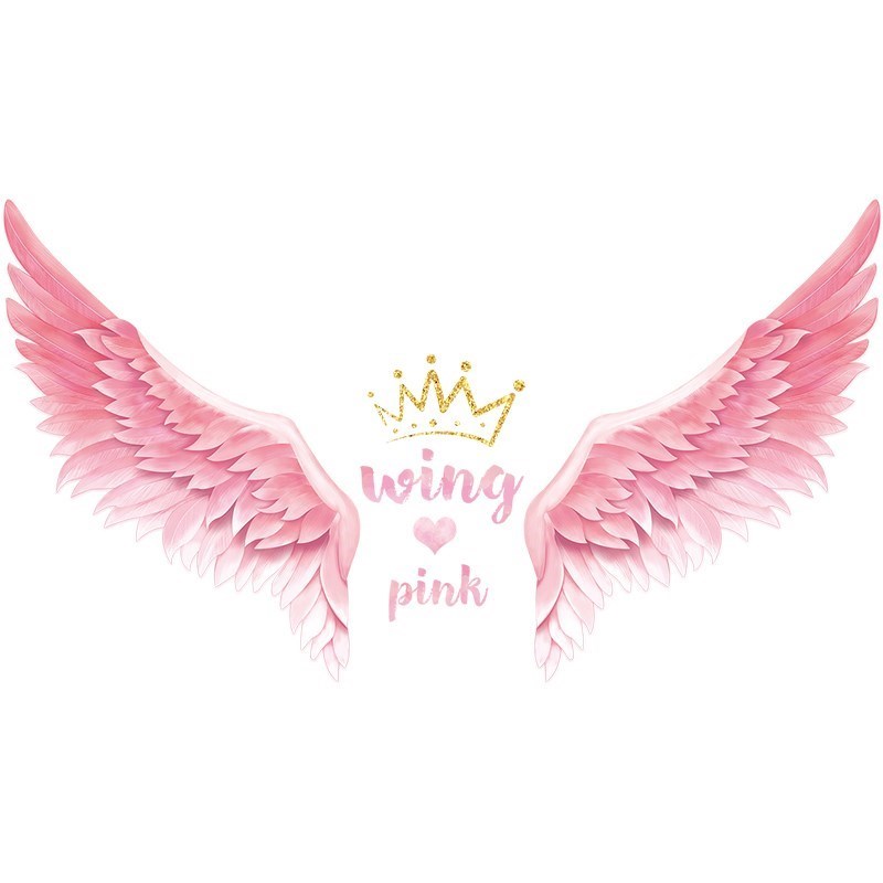 Decal Dán Tường Cánh Chim Thiên Thần 3D QR9221