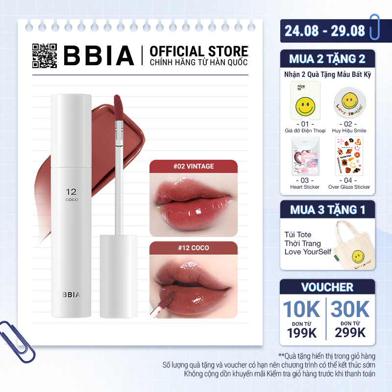 Son tint bóng bbia glow lip tint 3.2g