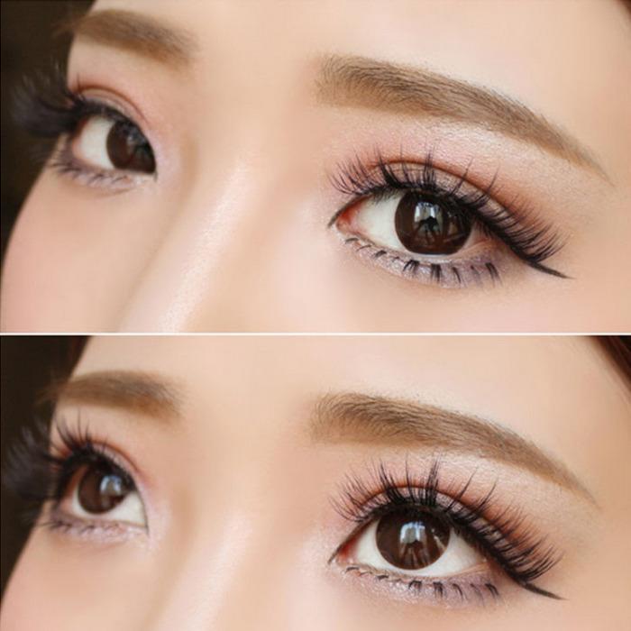 [HCM]Lens nâu đen sử dụng 1 năm tặng kèm khây đựng