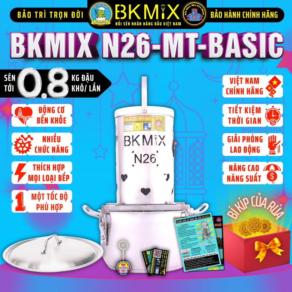 Nồi sên nhân bkmix 0.8kg n26-mt-basic