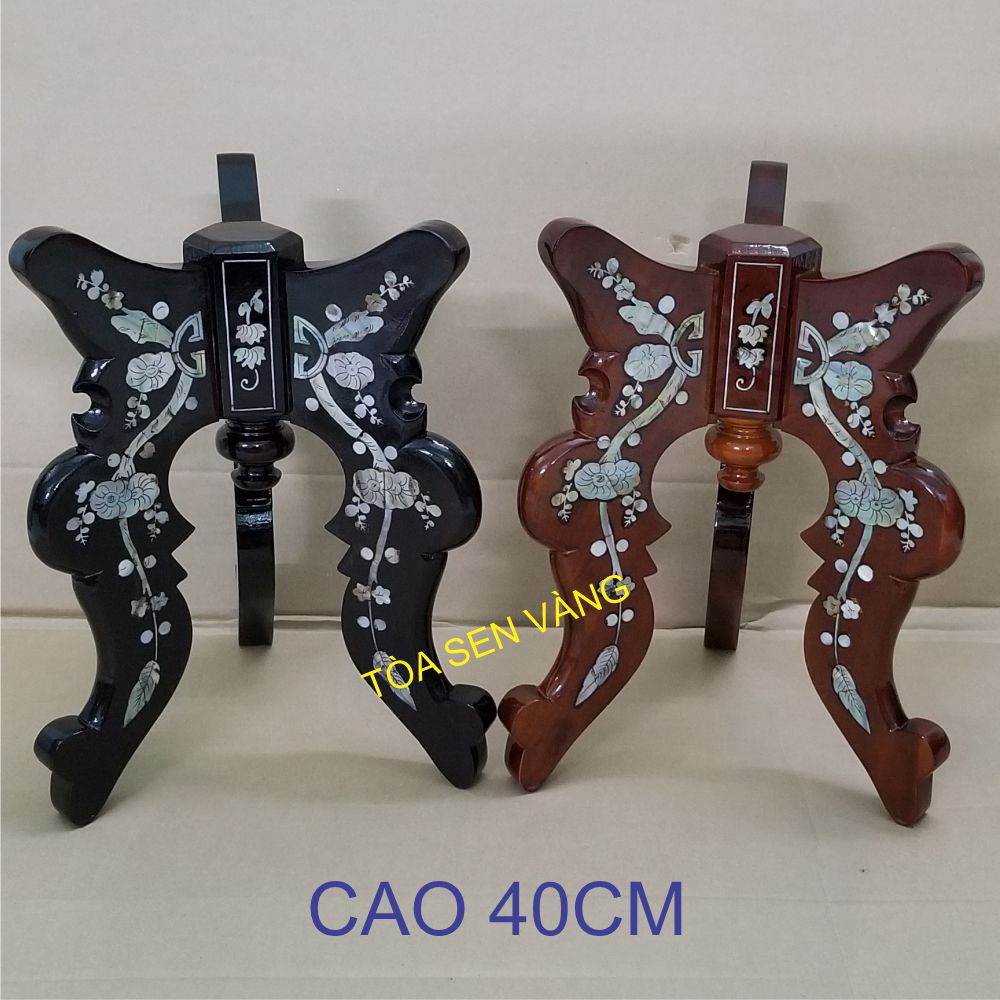 [HCM]Chò Gỗ Cẩn Xà Cừ. Cao 40cm. Màu Nâu đỏ và nâu đen đậm. Gỗ tràm bông vàng tự nhiên sấy khô. Vui lòng chọn màu sắc khi đặt hàng.