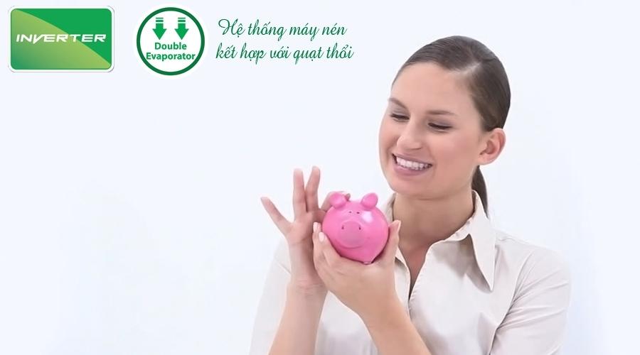 Tủ lạnh Aqua 455 lít AQR-IFG55D tiết kiệm điện năng