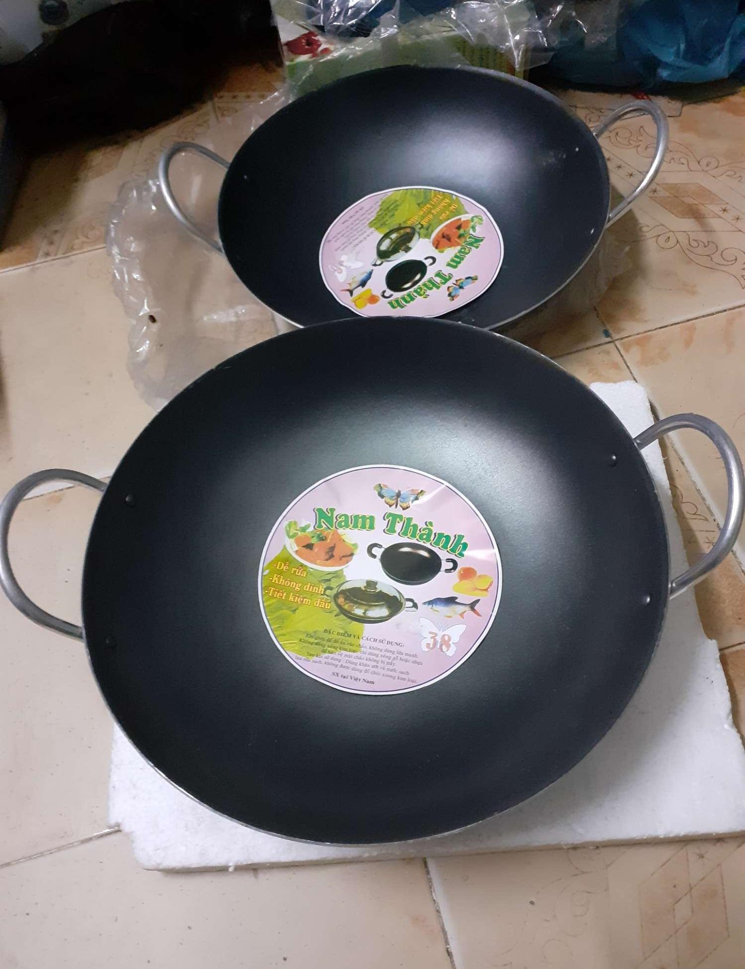 Chảo 2 quai nam thành 36cm