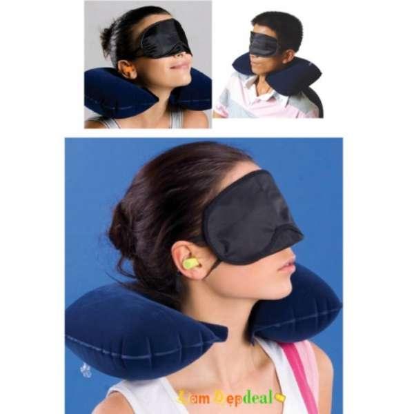 gối hơi có bịt mắt