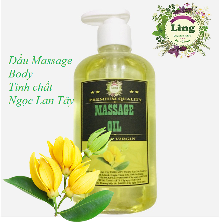 Dầu Massage Body Tinh Dầu Ngọc Lan Tây Thiên nhiên 100% 500ml-1000ml dùng cho mọi loại da