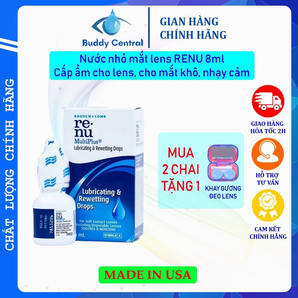 Nước nhỏ mắt Renu 8ml - Nhỏ mắt Renu - Renu Eye drop - Bausch & Lomb - USA - Buddy Central