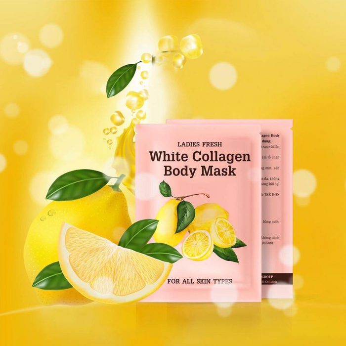 Kem ủ trắng da white collagen body mask hương chanh
