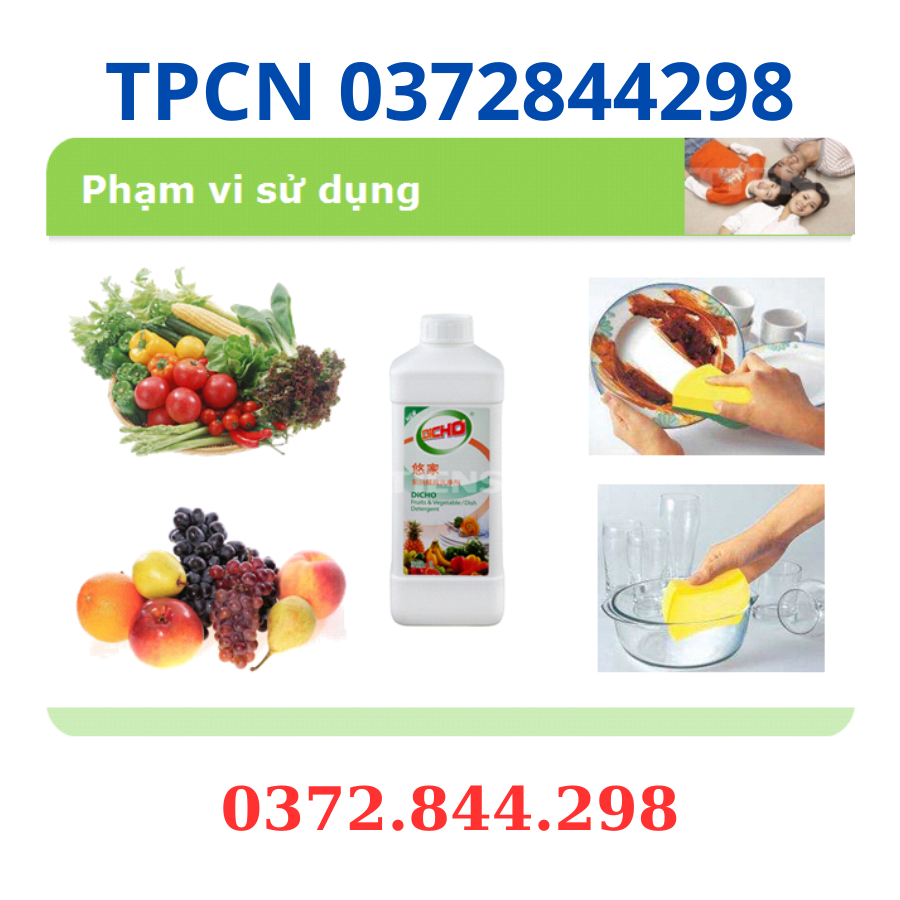 Nước rửa rau quả và dụng cụ ăn uống DiCHO - Thiên Sư