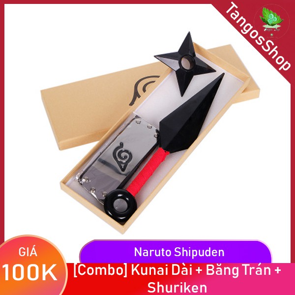 Đồ Chơi Naruto . Combo Kunai Dài Băng Trán Shuriken. Đồ Chơi Mô Hình Kunai Chiều Dài 27cm