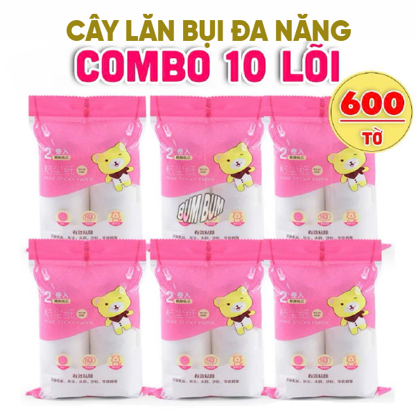  Combo 10 lõi Lăn Bụi 10cm đa năng giúp loại bỏ Làm Sạch bụi ra khỏi Quần Áo Ga Giường Sofa Lông Chó Mèo Tiện Lợi tiết kiếm - KHÔNG KÈM CÂY LÂN 
