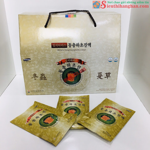 [FREESHIP KHUYẾN MẠI CHÍNH HÃNG] Nước Đông trùng Hạ thảo quai xách Hàn Quốc, Hộp 30 gói