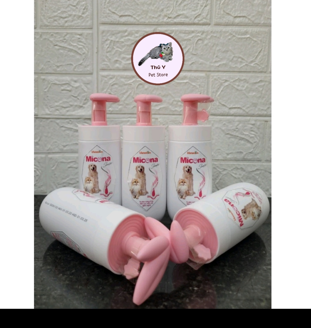 Sữa tắm phòng trị nấm, viêm da cho chó mèo Micona shampoo 200ml