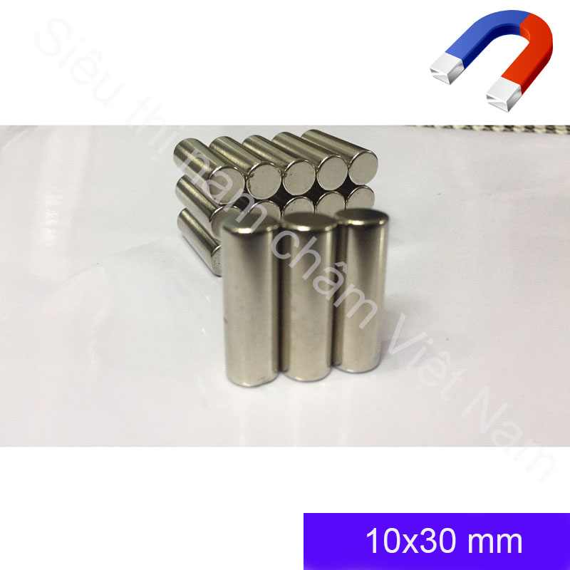Nam châm hình trụ kích thước 10x30mm, nam châm siêu từ tính lực hút mạnh