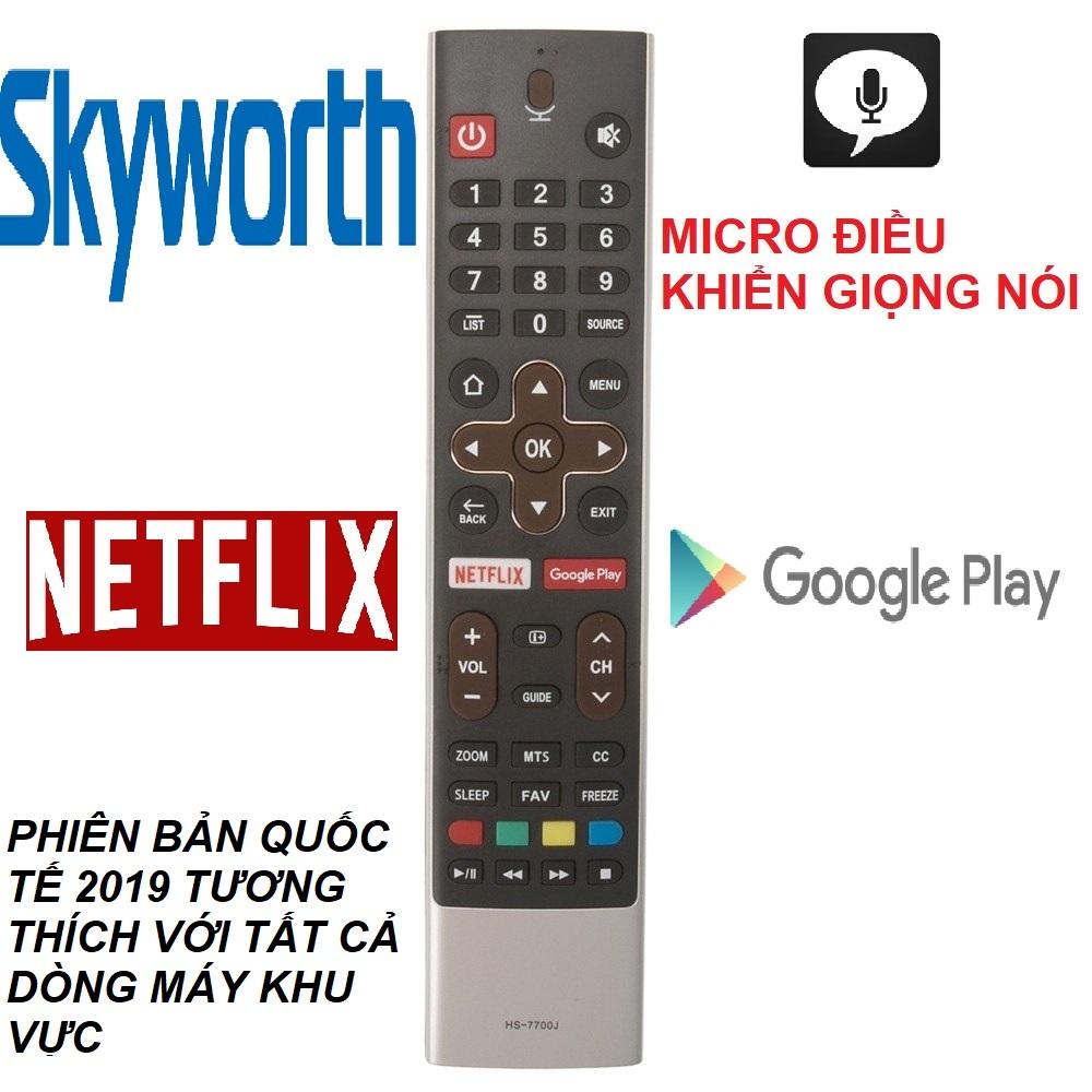 Remote điều khiển tivi skyworth điều khiển giọng nói micro 2019 sử dụng vật liệu ABS an toàn thân thiện với môi trường