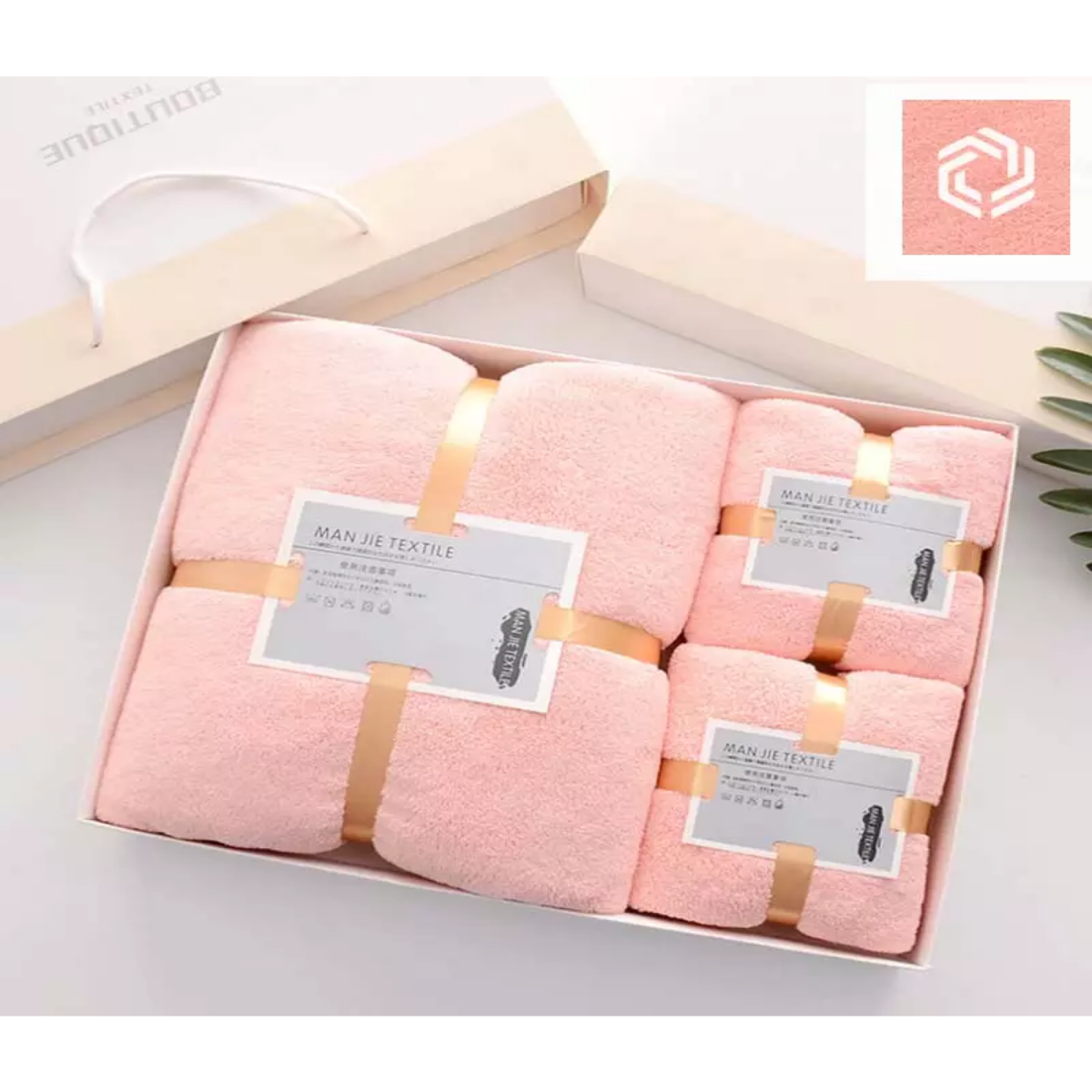 Bộ 3 khăn lông cừu mềm mại, cotton siêu thấm hút 140x70, 35x75