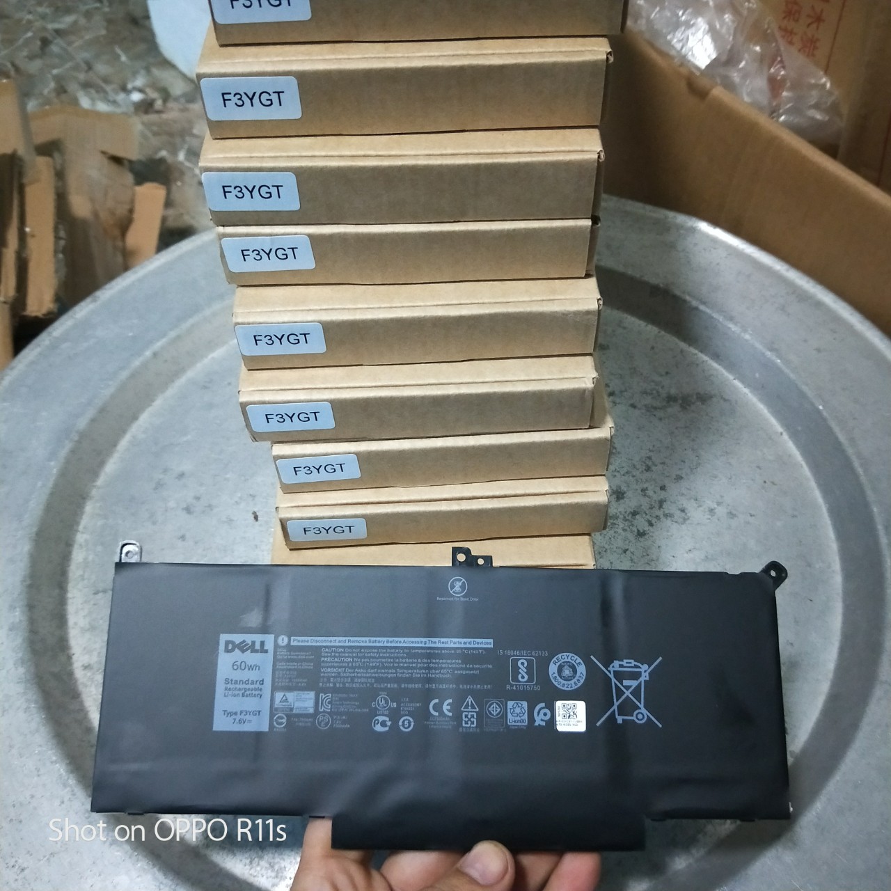 Pin laptop dell latitude 7280 7290 7390 7480 7480 e7280 e7390 e7480 e7490,f3ygt 60wh
