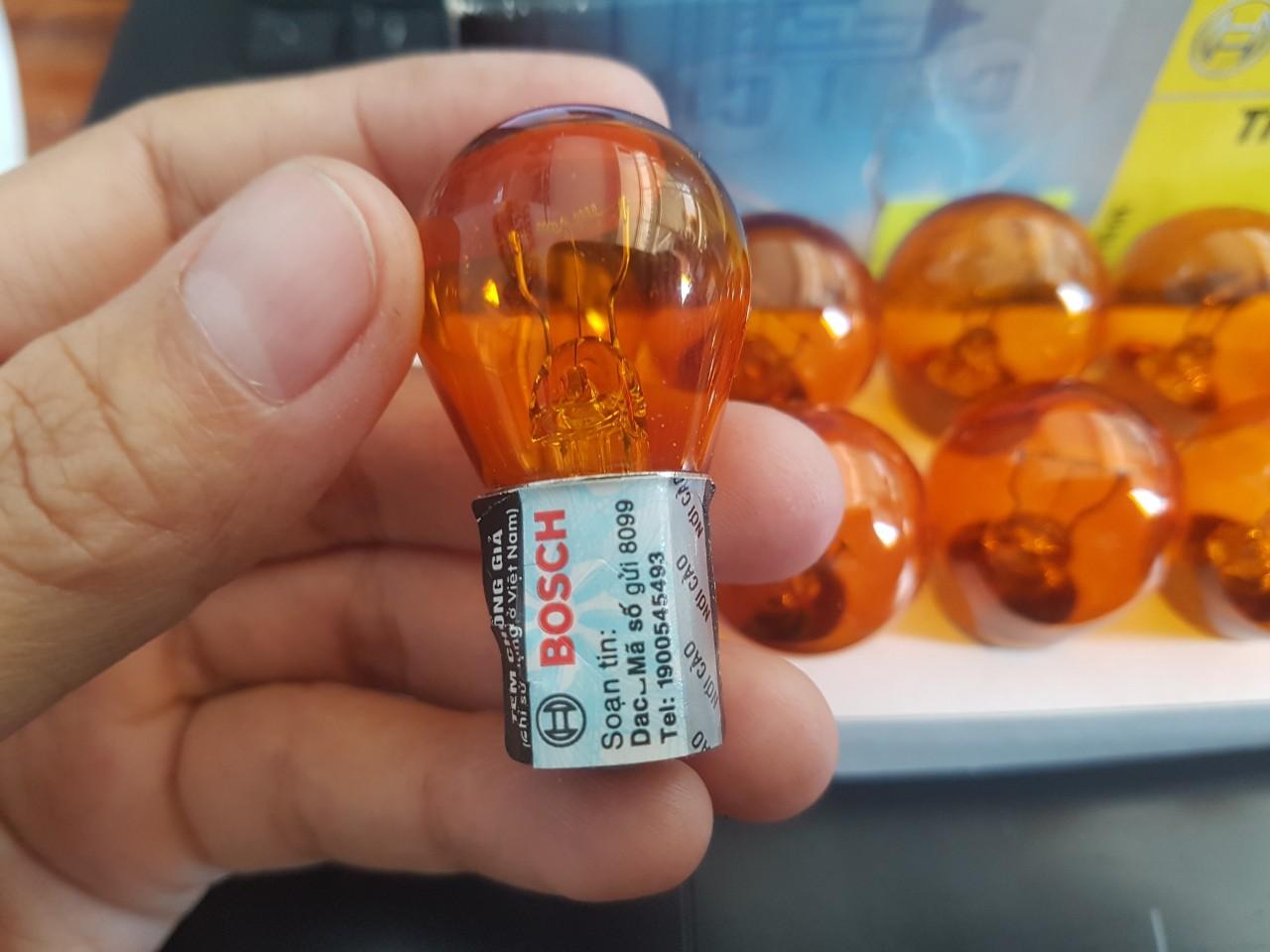 [HCM]Bóng đèn Xi nhan PY21W 24V 21W -1 Tim-Chui sắt-Bóng vàng-Bán theo cặp 2 bóng-Dùng cho xe tải