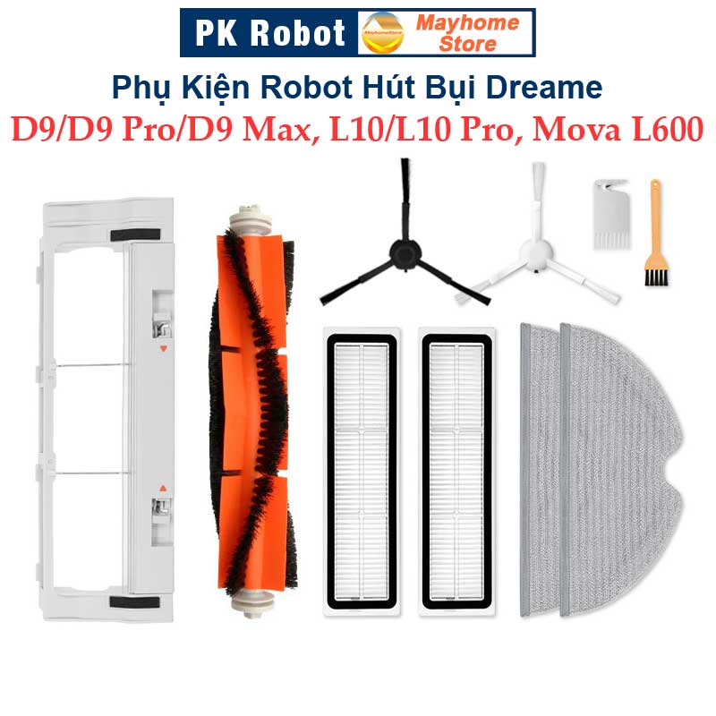 Phụ Kiện Robot Hút Bụi Dreame D9/ D9 Pro/ D9 Max, L10/ L10 Pro, Mova L600.Phụ Kiện Robot Hút Bụi Lau Nhà Xiaomi Dreame.