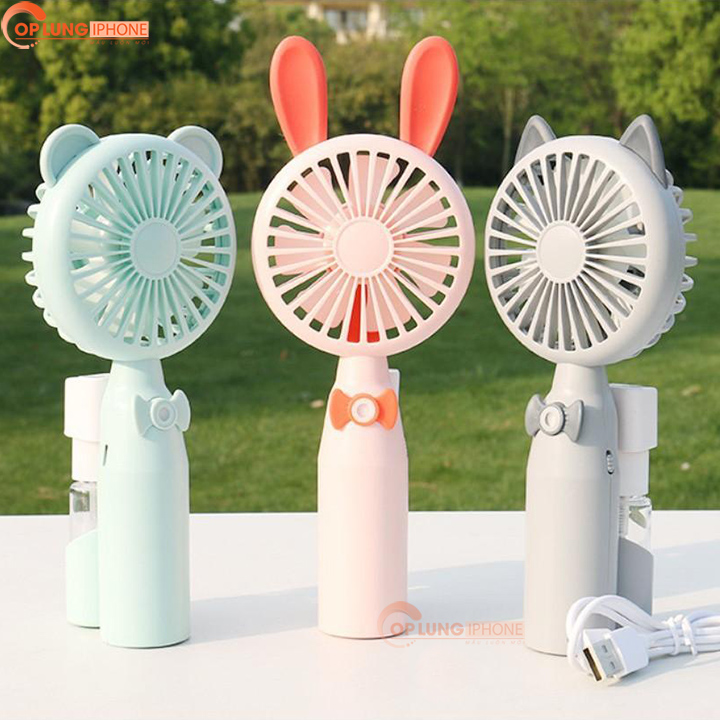 Quạt phun sương cầm tay mini - quạt cầm tay mini có tích hợp phun sương cực mát