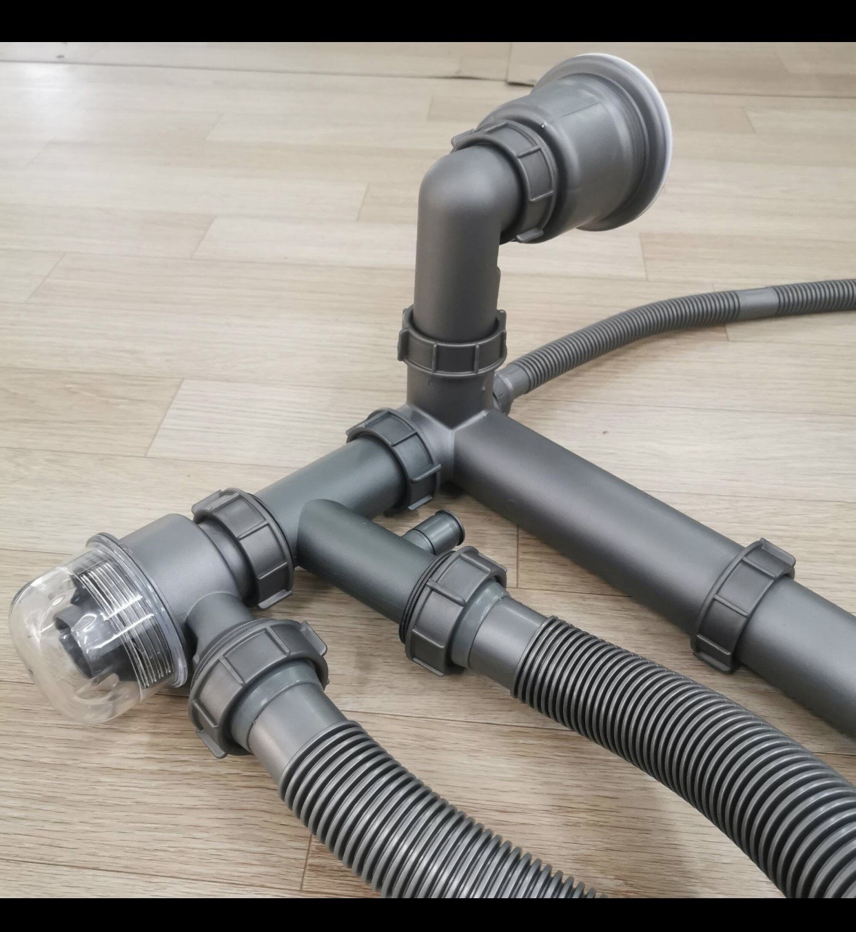 Bộ xi phông/rốn/ống thoát nước chậu/bồn rửa bát 3 hố
