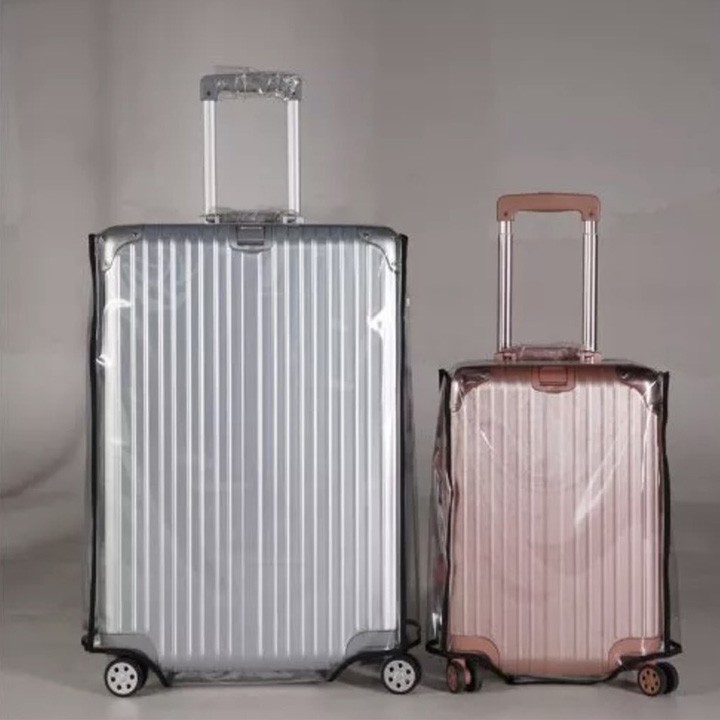  Bao trùm bọc vali nhựa Trong suốt Viền đen 6 size EV1 Shalla 