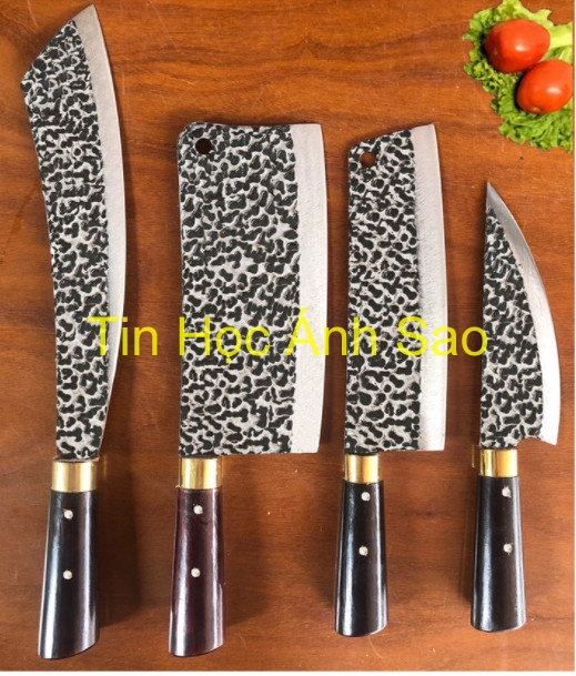 Bộ 04 dao nhà bếp thép nhíp