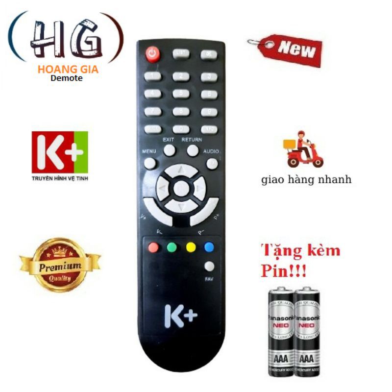 Điều khiển đầu thu truyền hình số vệ tinh K+ Hàng tốt chính hãng