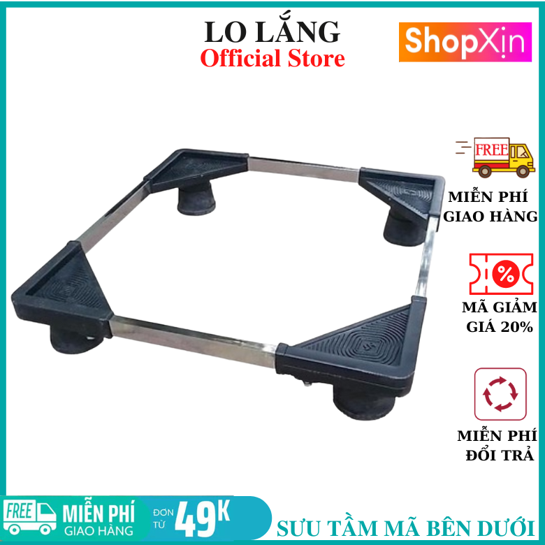 Kệ kê chân tủ lạnh máy giặt inox đa năng nhựa abs an toàn chống rung hiệu quả cao cấp