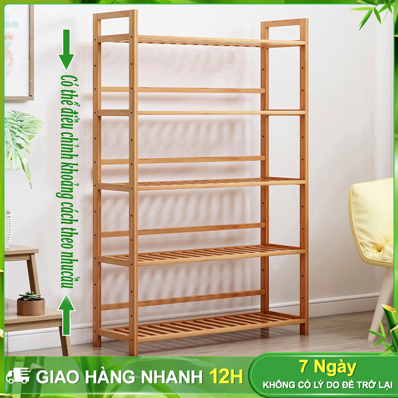 BOHO Kệ Giày dép Gỗ 3 4  5 Tầng Thiết Kế Gọn Gàng Tiện ích ( Adjustable )