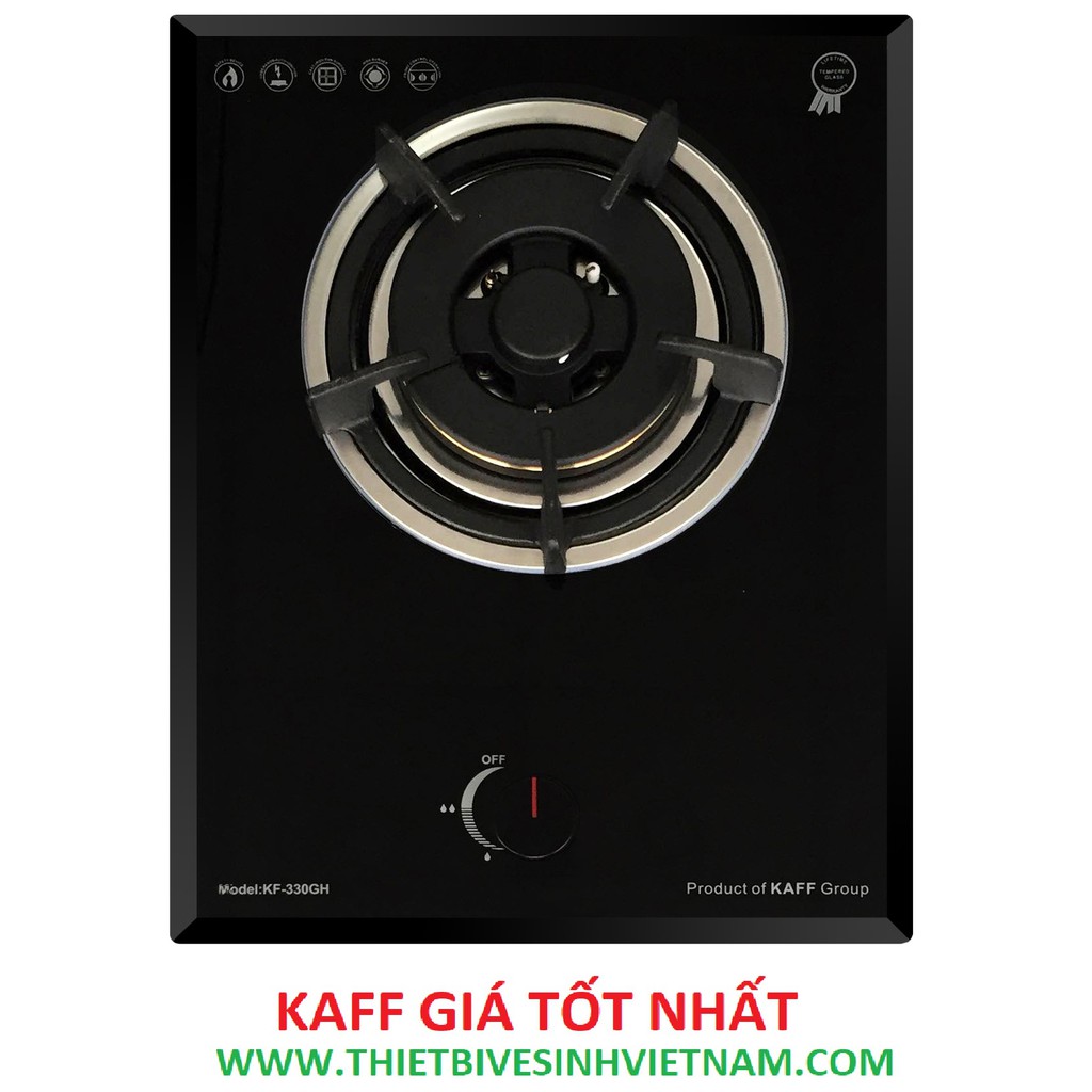 Bếp ga âm đơn kaff domino kf-330gh, hàng chính hãng