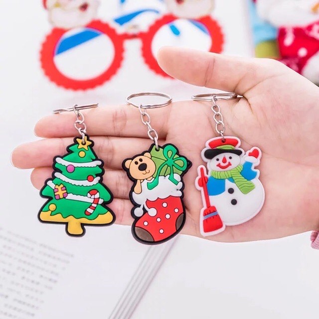 Combo 10 chiếc móc khóa noel