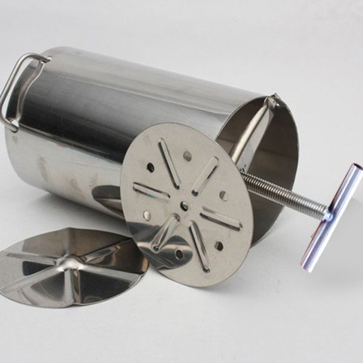 Khuôn làm giò thủ bằng inox 1KG - 2KG - khuôn làm giò xào bằng inox không gỉ, bền đẹp, sạch sẽ, có thể tháo lắp từng chi tiết giúp việc vệ sinh dễ dàng (Bạc)