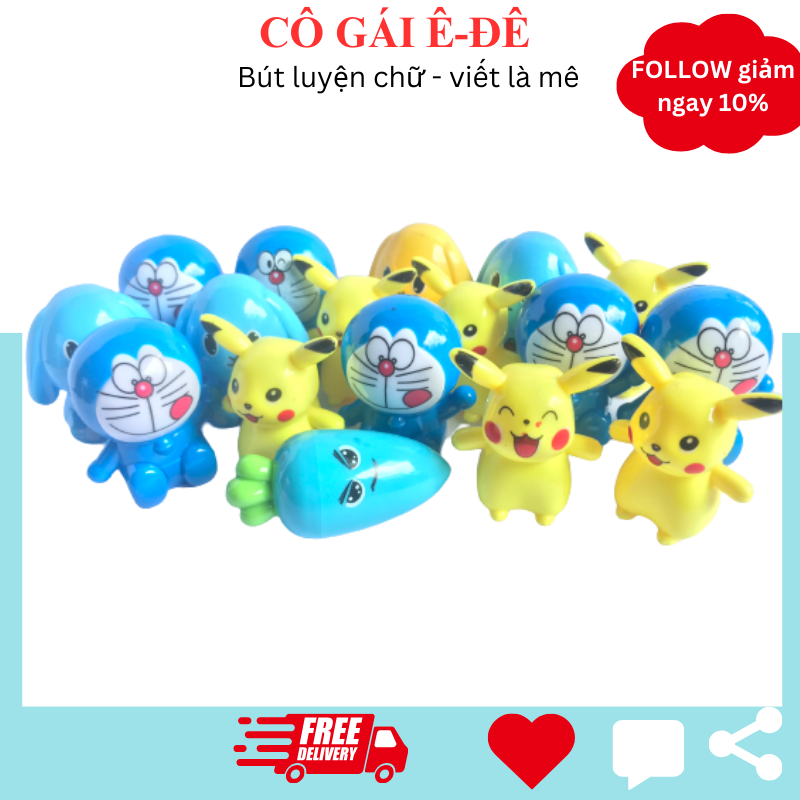 Chuốt bút chì hoạt hình dễ thương, gọt bút chì hoạt hình, chuốt bút chì doremon, pikachu, gấu, thỏ, cà rốt xinh xắn
