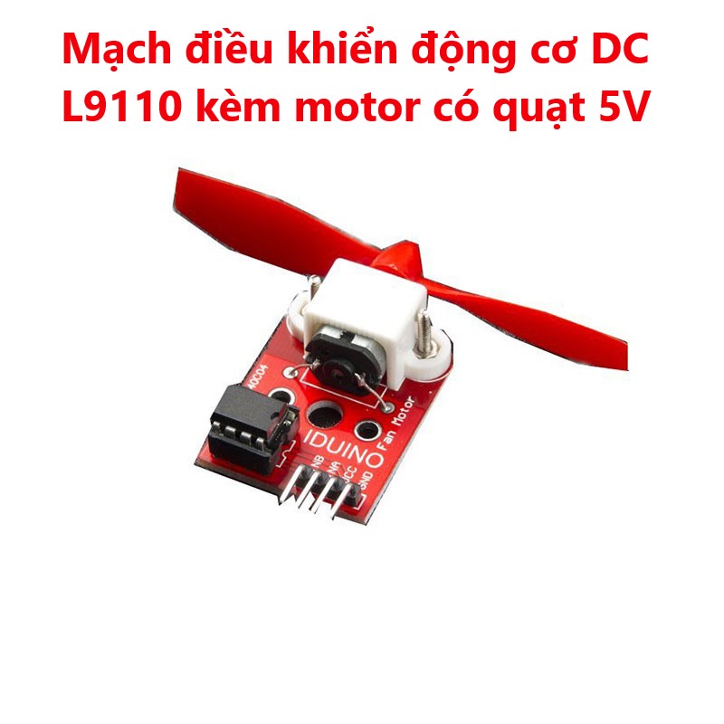 Mạch điều khiển động cơ DC L9110 kèm motor có quạt 5V