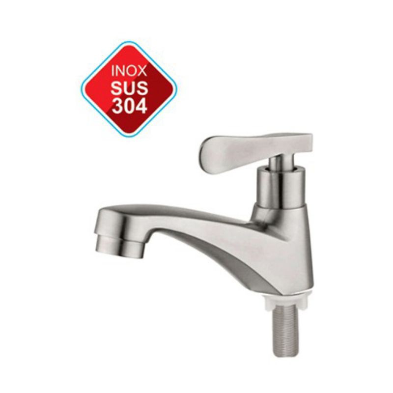 Vòi nước lavabo lạnh inox SUS 304 cao cấp giá rẻ