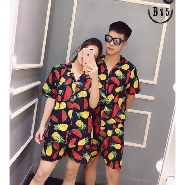 [ Quá Đẹp ]Sét Bộ Hoa Quả Gia Đình Đi Biển Cực Ngầu...